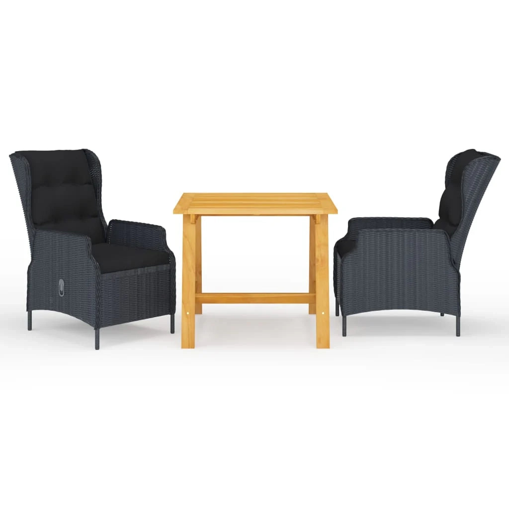 Set da pranzo da giardino per esterni 3 pezzi mobili grigio scuro 02_0013633