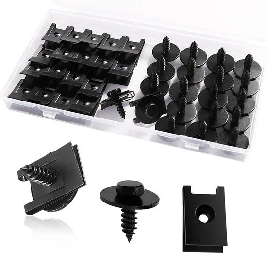 Assortimento di Clip e Viti U per Copertura di Wielboog - Set da 40 pezzi