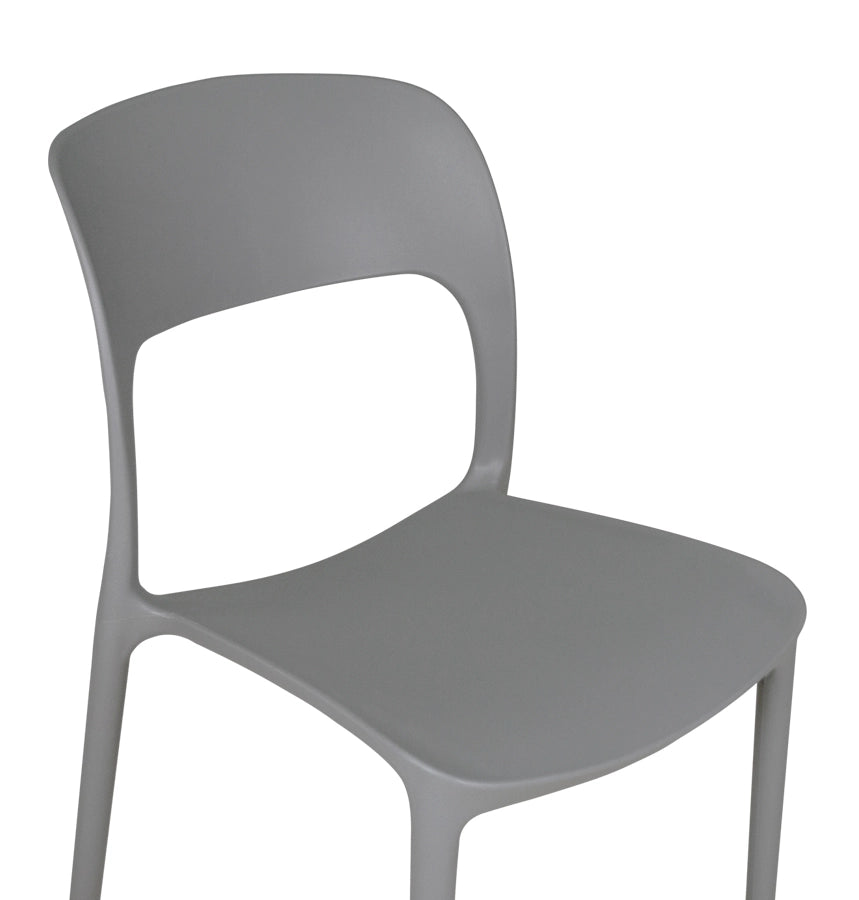 Set da 2 sedie impilabili in polipropilene grigio scuro- Maya - SD05MAPP