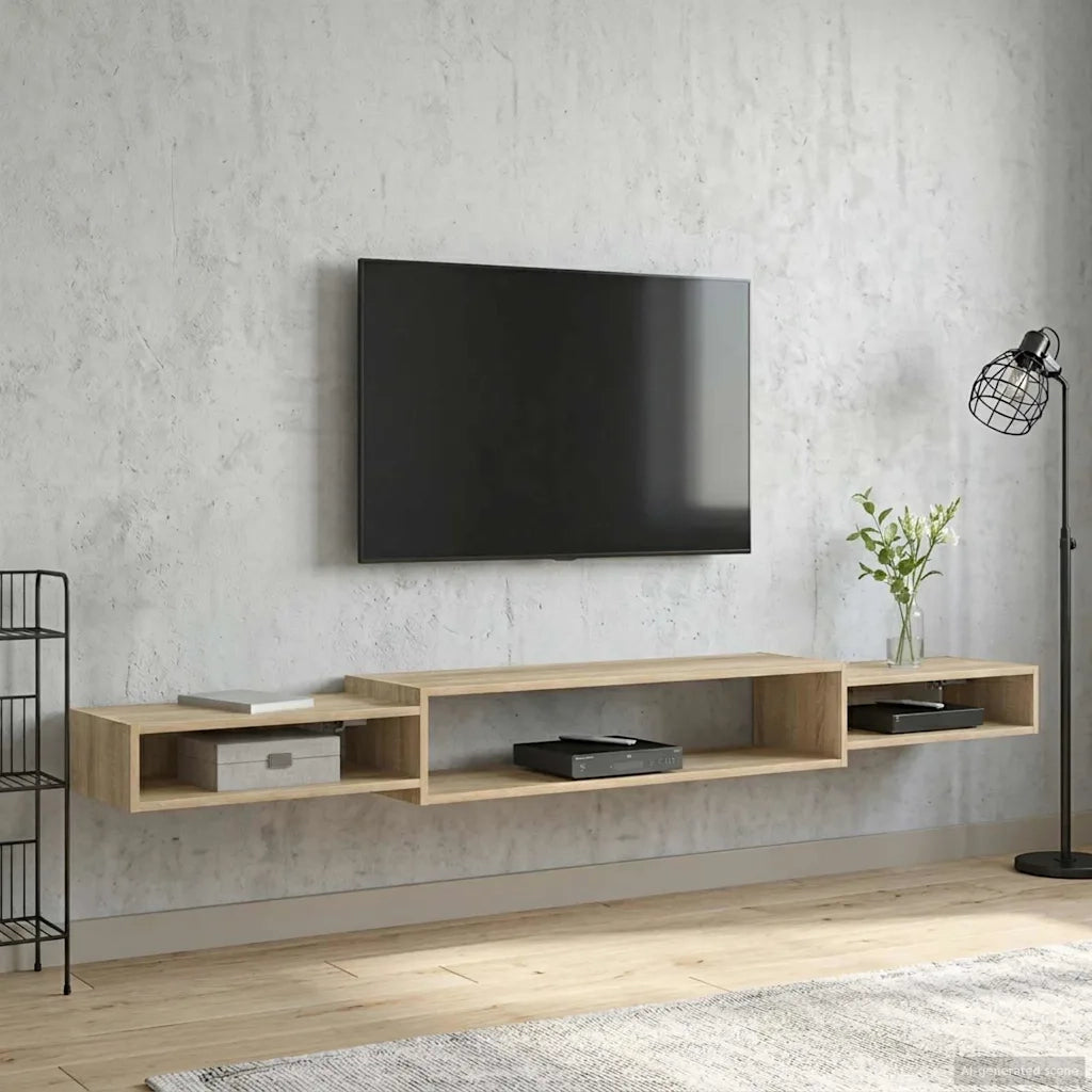 Mobile TV da Parete A parete Rovere Sonoma 220 x 28 x 21 cm