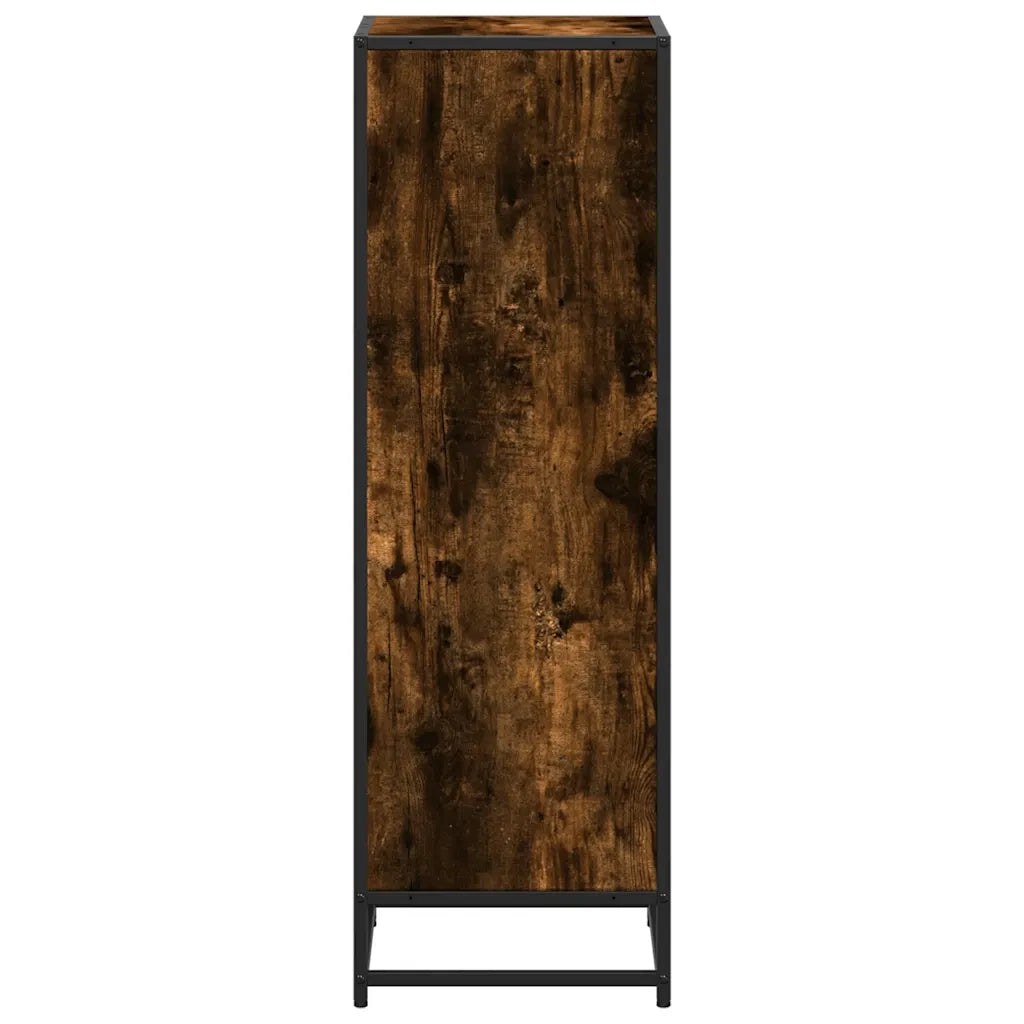 Libreria-Scaffale per Libri-Mobile di Stoccaggio Rovere Fumo 40x35x107,5 cm in Legno Multistrato