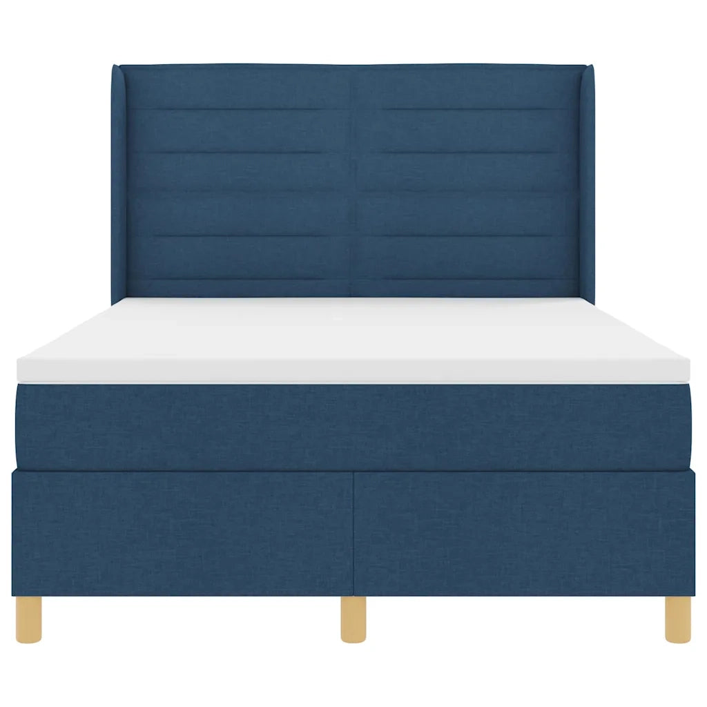 Letto a molle con materasso Blu 140 x 190 cm Tessuto 3341769