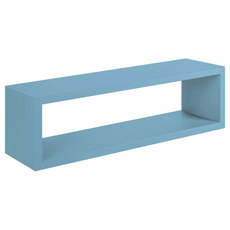 Mensola da Muro Regolo, Pensile Bagno, Mensola da Parete, Scaffale da Parete, 60x17 p15.5 cm, Blu Baltico Made in Italy