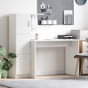 Scrivania con Storage Bianca in Legno Ingegnerizzato