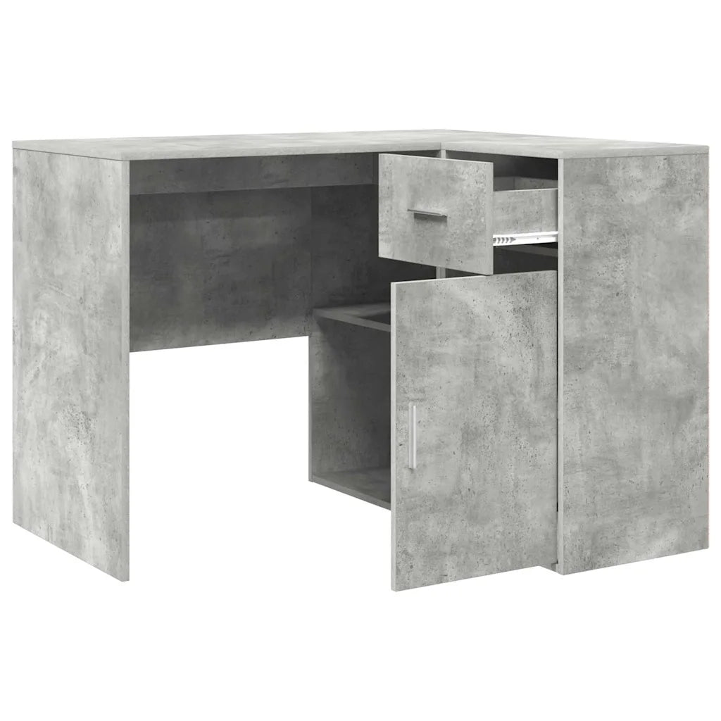 Scrivania ad angolo Grigio cemento 102 x 88 x 75 cm 3337276
