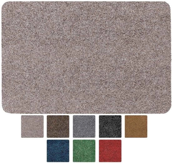 Mat di ingresso, mat di corridoio, lavabile, impermeabile, robusto, mat di ingresso per soggiorno, per porta d'ingresso, per corridoio, per cucina, per camera da letto, 40x60cm, Telaio, marrone chiaro