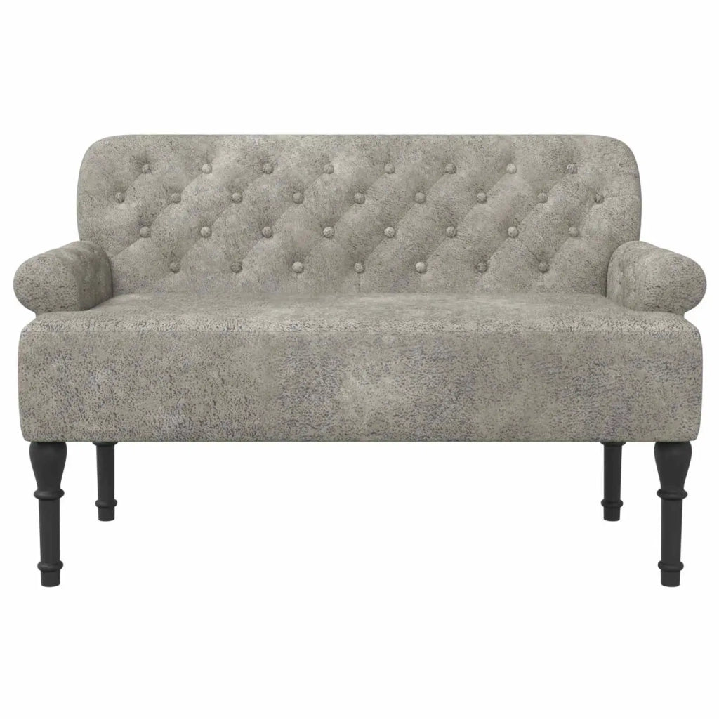 Loveseat con bottoni imbottiti Grigio Chiaro 120 x 65 x 78 cm 42041840
