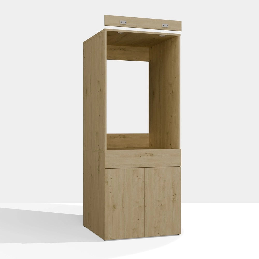 Mobile bagno per lavatrice o asciugatrice POLA twin 1s cassetto rovere artisan