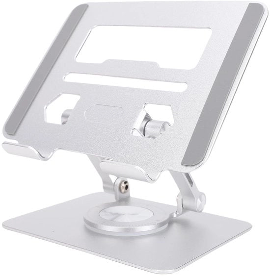 Sostegno per tablet 360° rotante - regolabile - pieghevole - lega di alluminio - adatto per tablet da 5,8 a 12,9 pollici - ideale per videochiamate - supporto per tablet