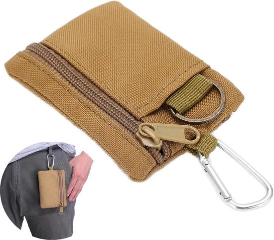 Borsa da Molle Mini Portatile con Cinturino e Chiave a Tendina con Gancio di Carico