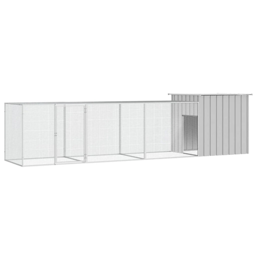 Gabbia per polli 400 x 91 x 100 cm acciaio zincato grigio 02_0041658