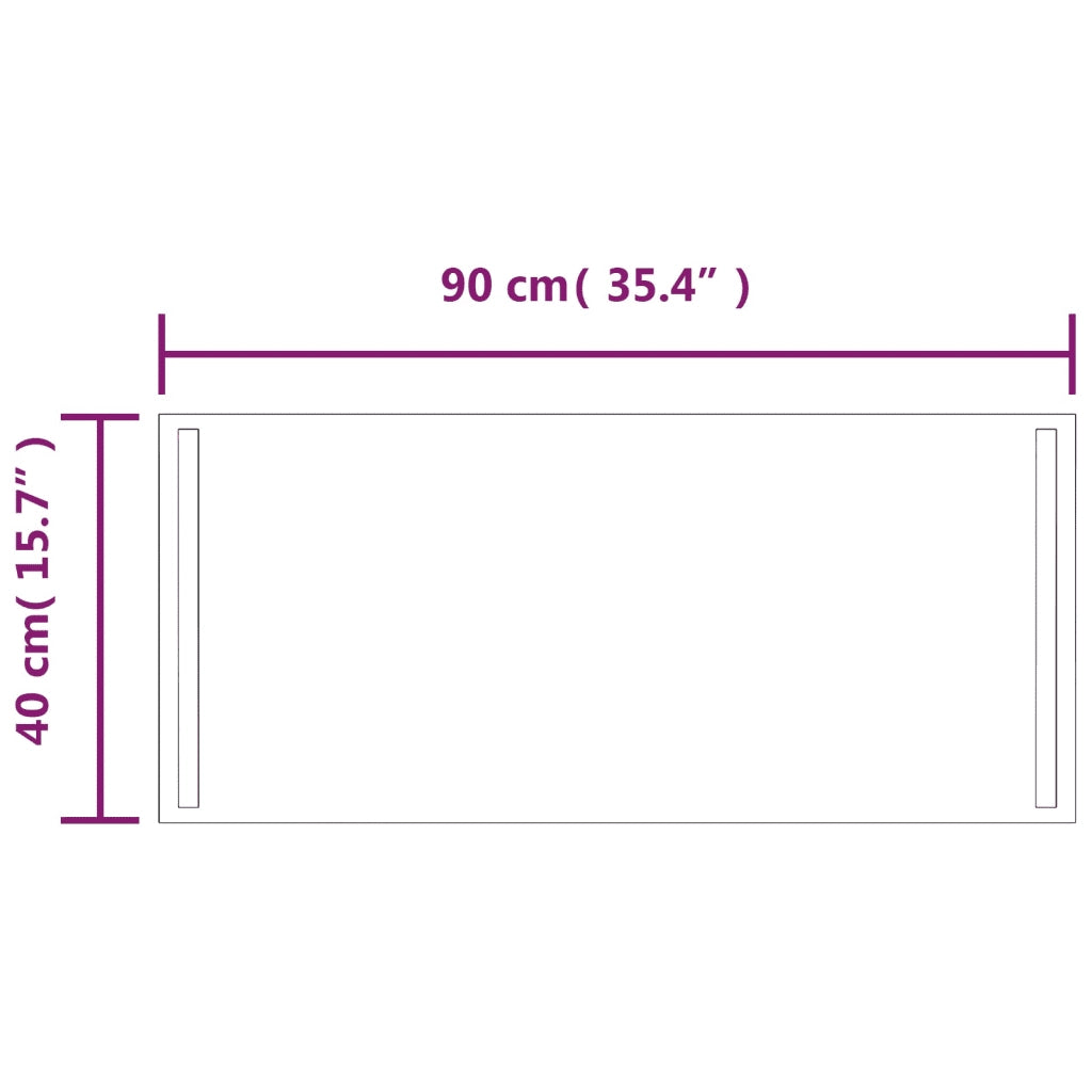 Specchio da Bagno con Luci LED-Specchio per Bagno 40x90 cm 689611