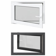 Finestra per Soffitta RISOR 90 x 50 cm PVC e Vetro Antracite CFW1159753
