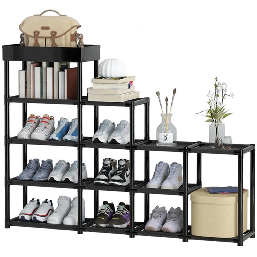 Trade Shop - Scarpiera Scaffale Scarpe Oggetti Casa Salvaspazio Organizzatore Multistrato 5 Ripiani -