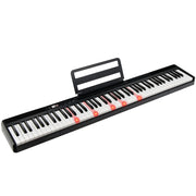 Tastiera digitale portatile a 88 tasti 126 x 21 x 6 cm ideale per musicisti con pedale sustain design moderno in plastica nera 20_0020801