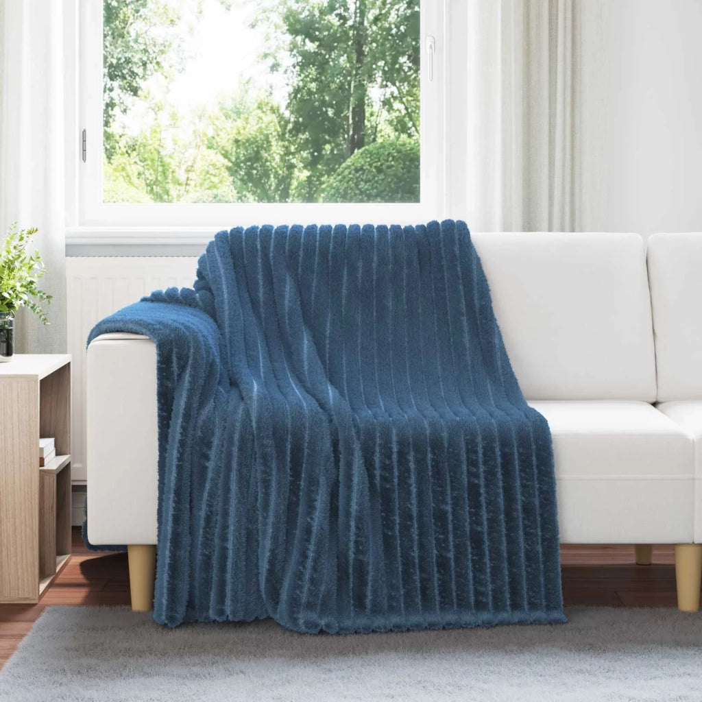 Coperte da Pile 6 pcs Blu navy 200 x 150 cm Panno 42016882
