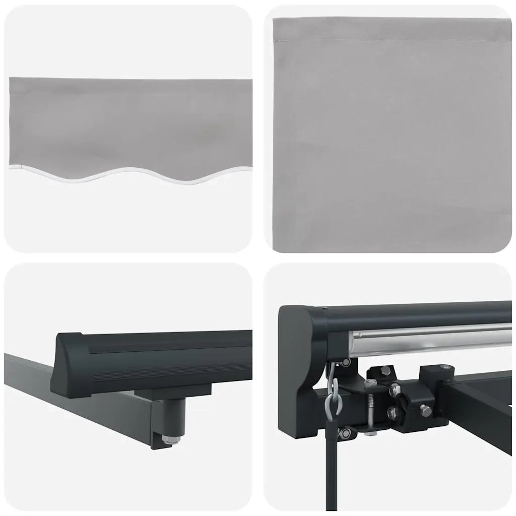 vidaXL Tenda Retrattile Grigio chiaro 500x300 cm Tessuto