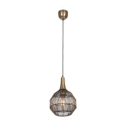 Lampada a sospensione Soraya industriale Ø26 ottone E27