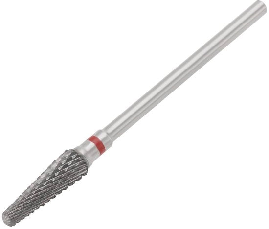 Frees in acciaio duro - per rimozione di unghie ad adesivo - rosso - borsetta per manicure - 2,35 mm - adatto per bellezza