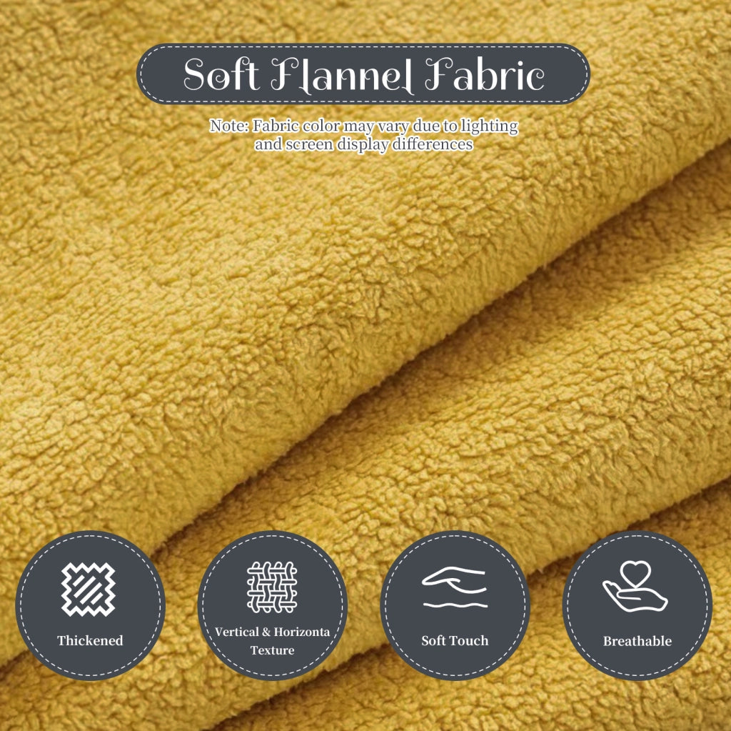 Poltrona sacco rotonda ULEVR in flanella blu e gialla con imbottitura in memory foam granulare