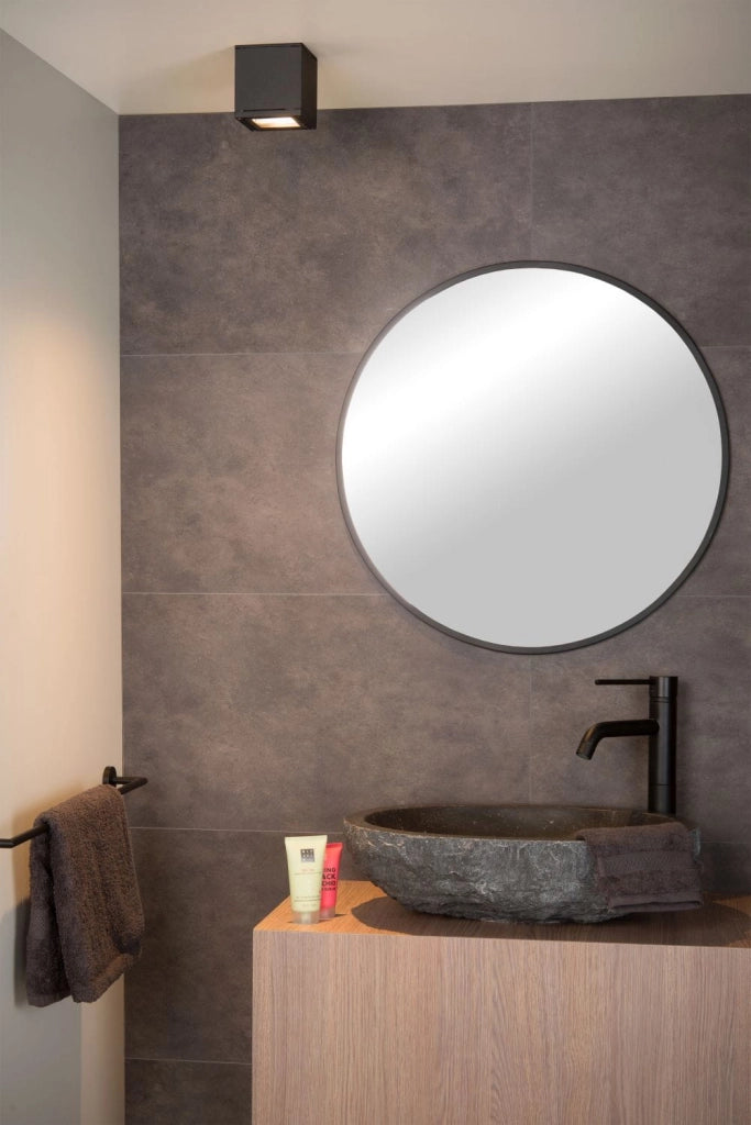 Faretto soffitto Lucide Aven quadrato nero GU10 50W IP65