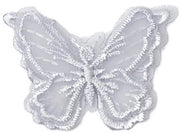 Bordure in stile di farfalla, 60 pezzi, doppia faccia, materiale organza, decorazione artigianale, per abiti, camicie, jeans, larghezza 5 cm, patches di stoffa.