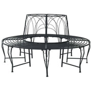 Panchina per Alberi 8-Numero di posti Ø 160 x 89 cm Acciaio 42029515
