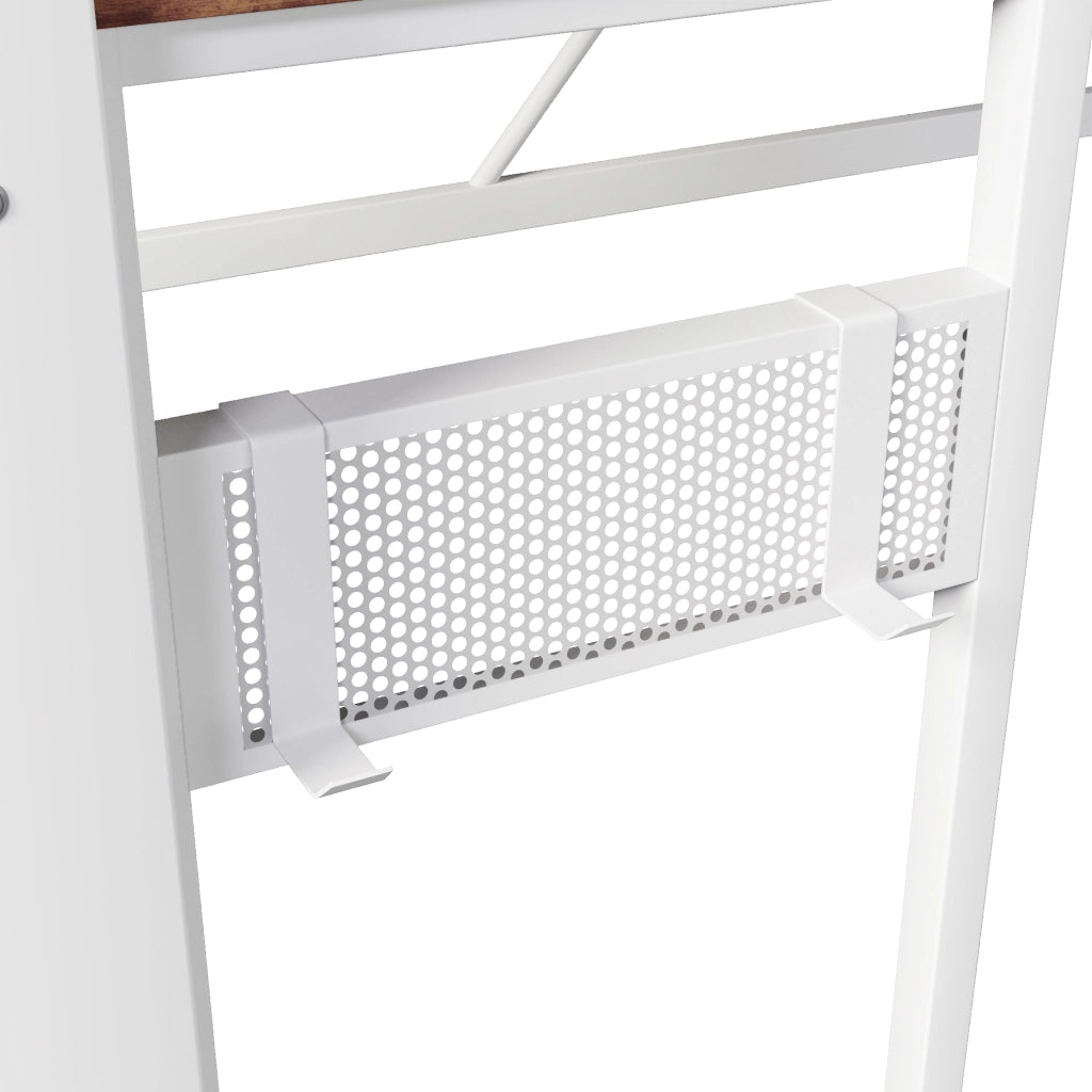 DESMIU Letto A Soppalco 1 Posto con Scrivania, LED Regolabile, USB, Type-C e 2 Prese 90 × 200 cm, Senza Materasso