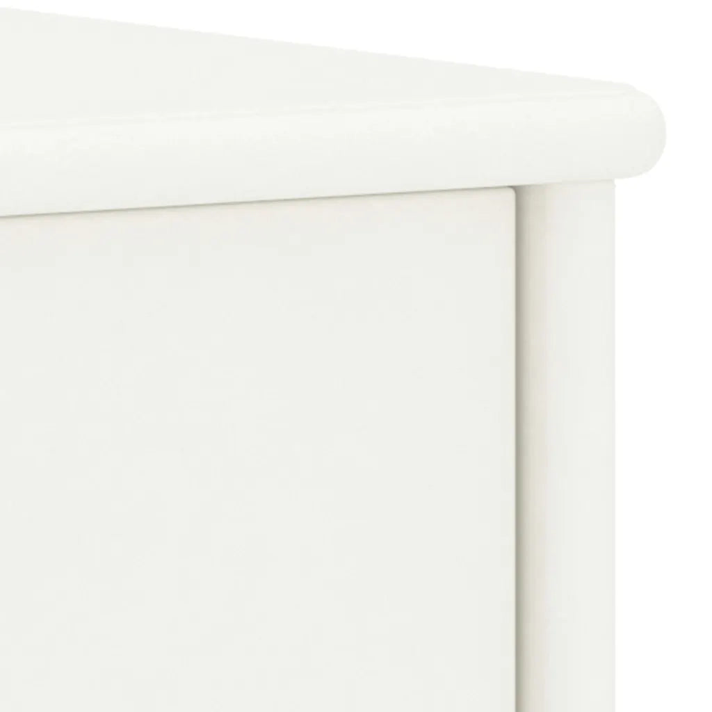Comodino Bianco 35x30x40 cm in Legno Massello di Pino cod mxl 30409