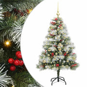 Albero di Natale | Decorazioni natalizie artificiale Verde e bianco 150 cm
