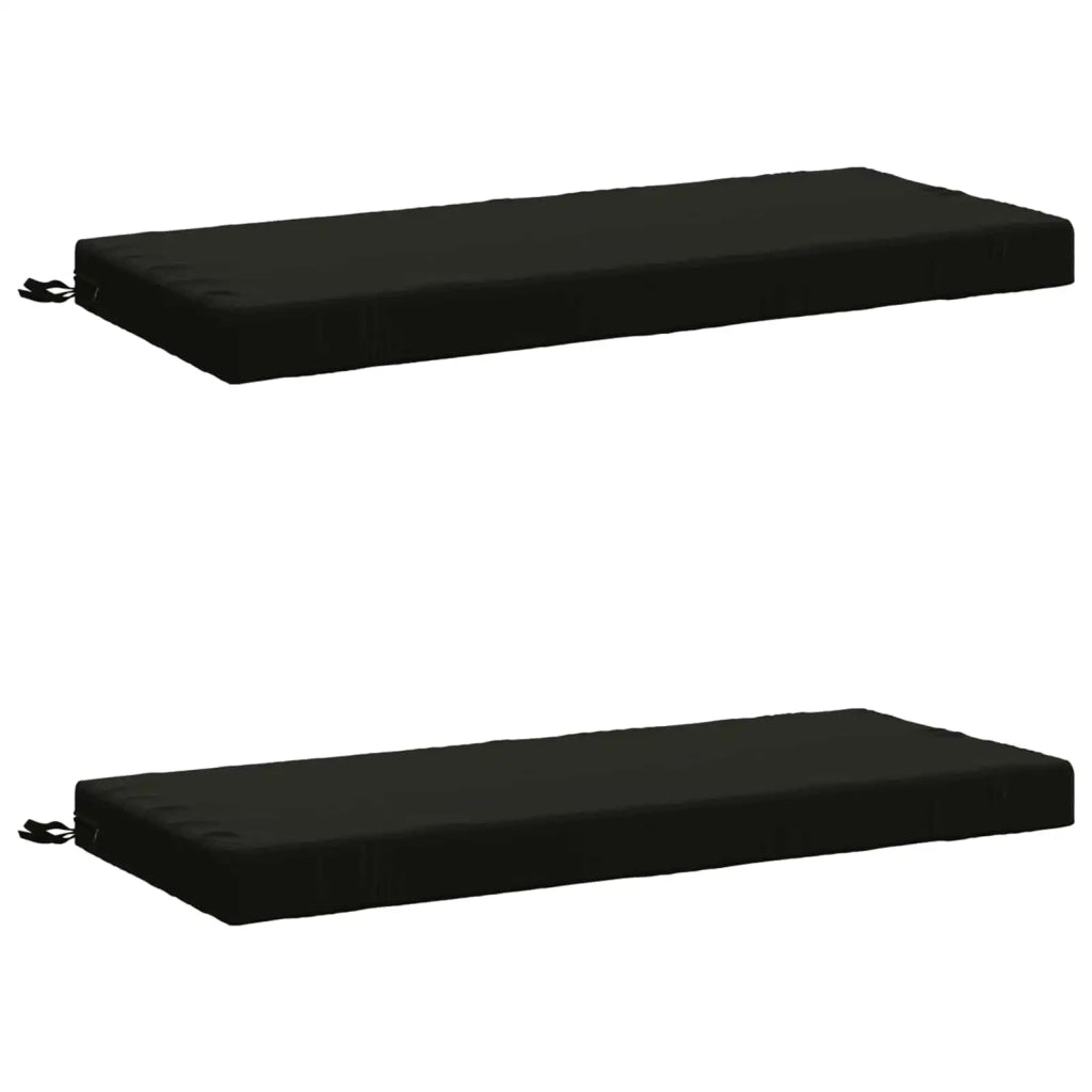 Cuscini per Panchina a 2 Pezzi SOEST 2 pz 100% Poliestere Nero 950155