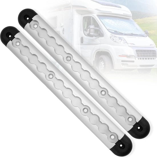 Impianto di rail aerei in alluminio con 4 estremità di fine, 2 pezzi 300mm, maniglia di blocco aerei rail, attacchi di rail per autocarri, semirimorchi, camper, camper.
