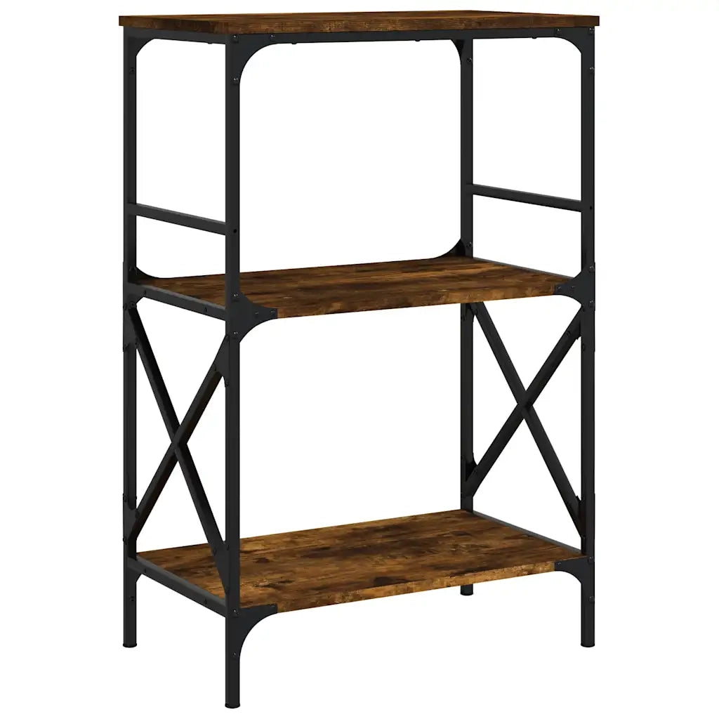 Libreria 3 Ripiani Rovere Fumo 59x35x90,5 cm Legno Multistrato 837614