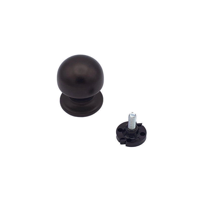 Pomolo fisso per porta SAGUATTI 169/50IB in alluminio marrone opaco