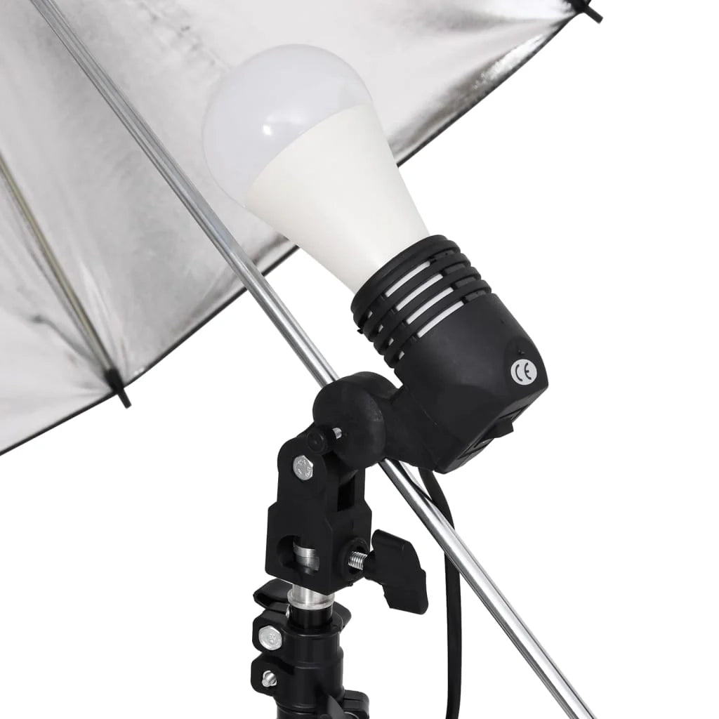 Kit per studio fotografico con illuminazione e fondale nero 02_0042410