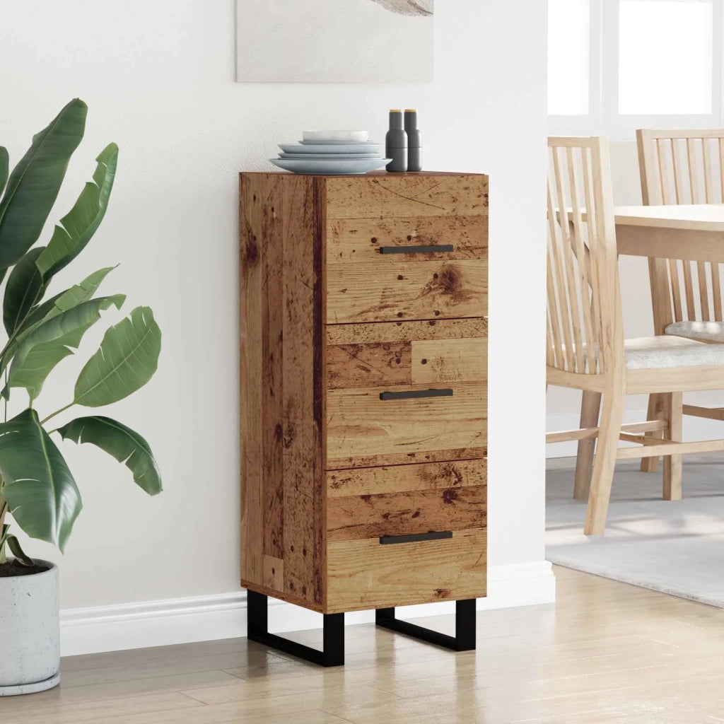 Credenza | Madia | Buffet da pranzo | Armadio da pranzo con cassetto Legno vecchio 34,5 x 34 x 90 cm