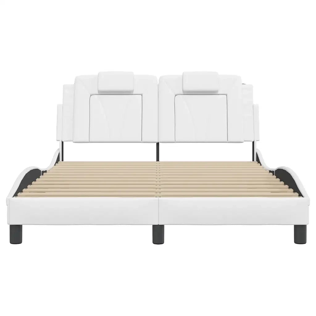 Giroletto Viana senza Materasso Bianco 120x200 cm in Similpelle 3208083
