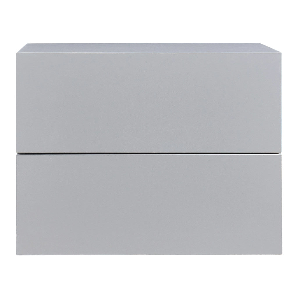 Comodino da Parete Ampfing con 2 Cassetti 40x29x30 cm Grigio Chiaro [en.casa]