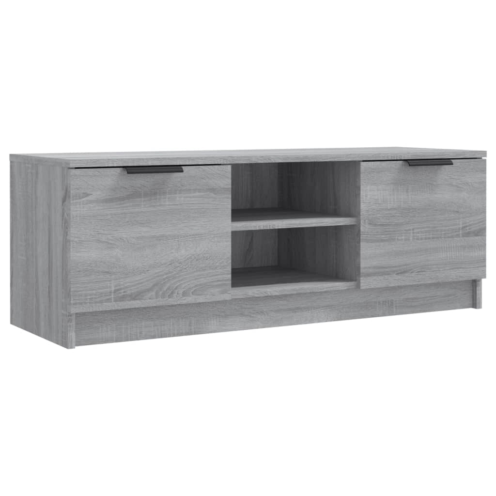 Mobile TV multimediale mensola TV credenza TV sala da pranzo soggiorno camera da letto Sonoma 102 x 35 x 36,5 cm legno ingegnerizzato grigio 02_0028349