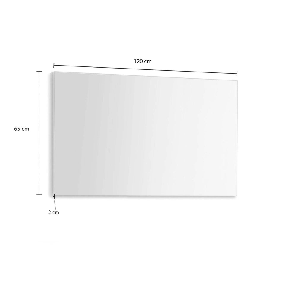 Cile, Specchio Materiale Struttura in Vetro Made in Italy, 120x65h cm Nero Antracite