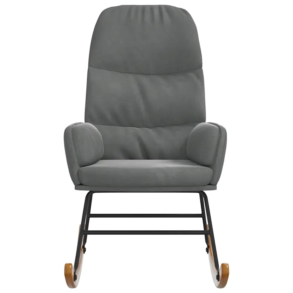 Sedia da Pranzo Grigio Scuro in Velluto 4102622