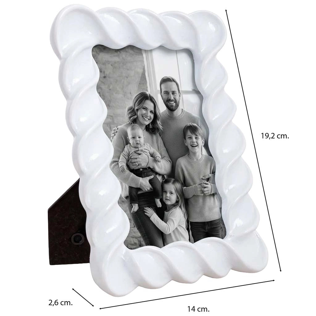 Portafoto 10X15 bianco 14x2,6x19,2h cm