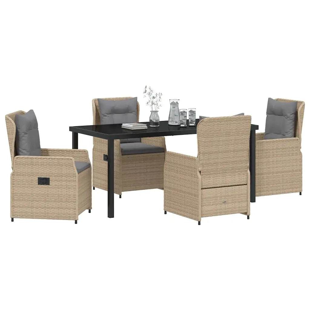 Set da Pranzo per Giardino 5 pcs Beige e Grigio Chiaro 3380963