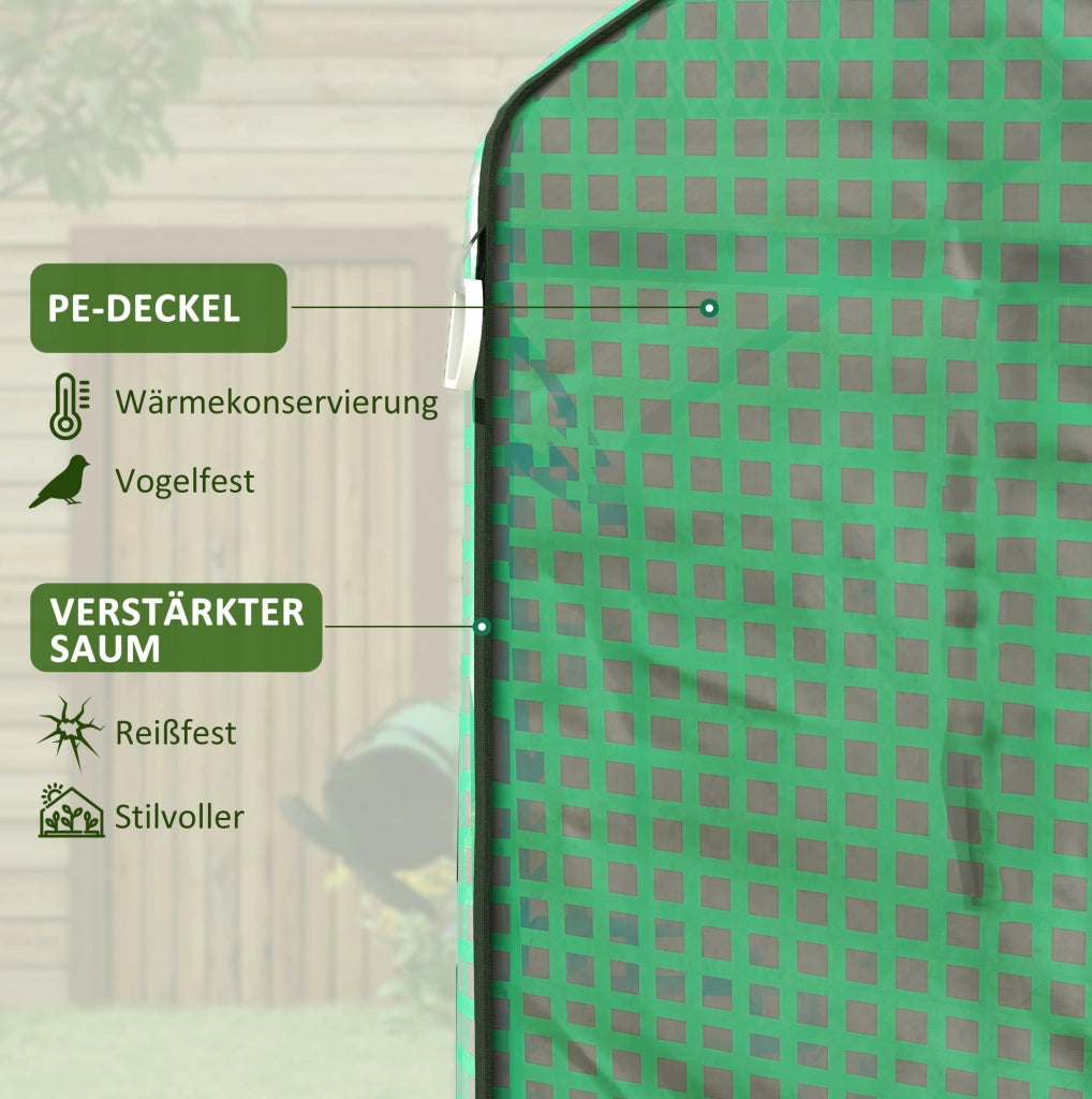 Telo di ricambio per serra 140x73x190 cm con porta e finestre