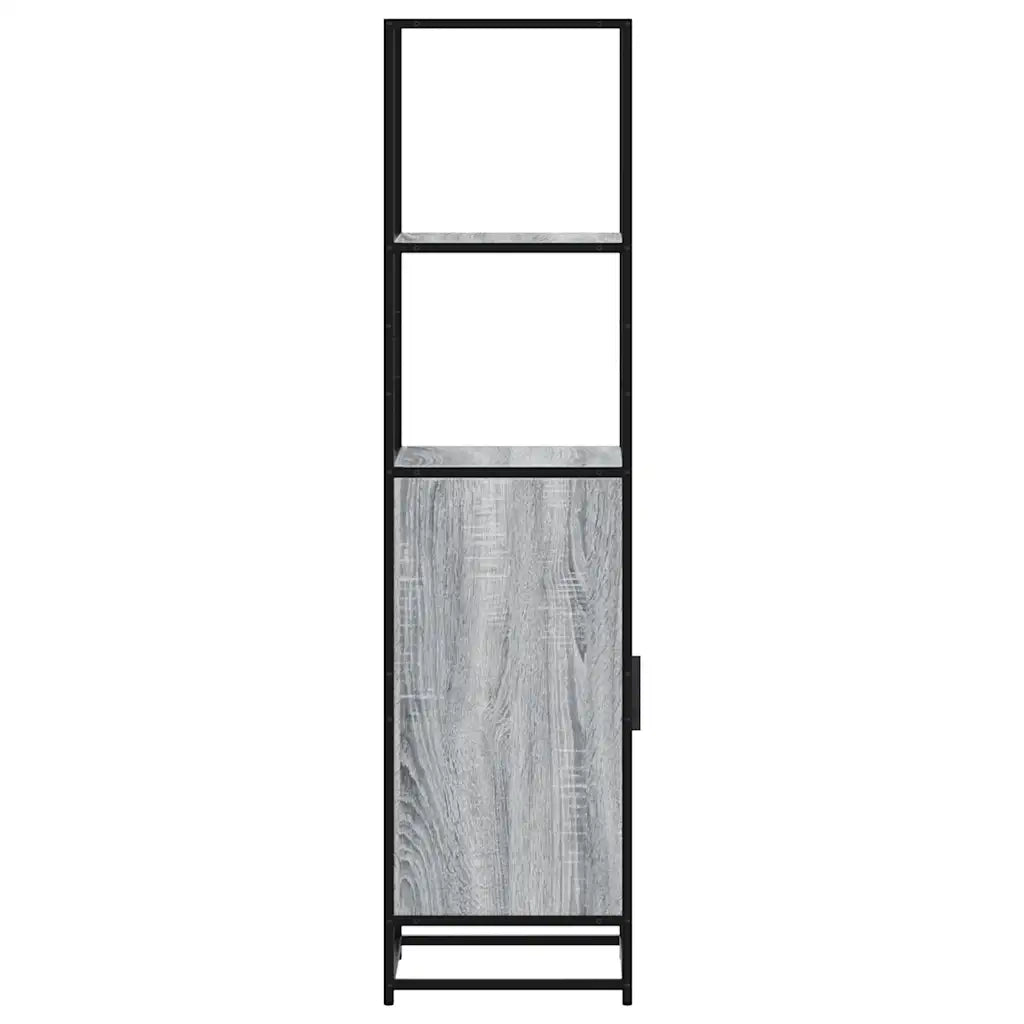 Credenza-Buffet-Armadio da cucina Grigio Sonoma 35,5x35x139 cm Legno Multistrato Metallo 245798