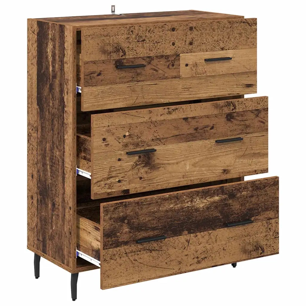 Credenza con Cassetto-Buffet-Armadio da cucina Legno vecchio 69,5 x 34 x 90 cm 357135