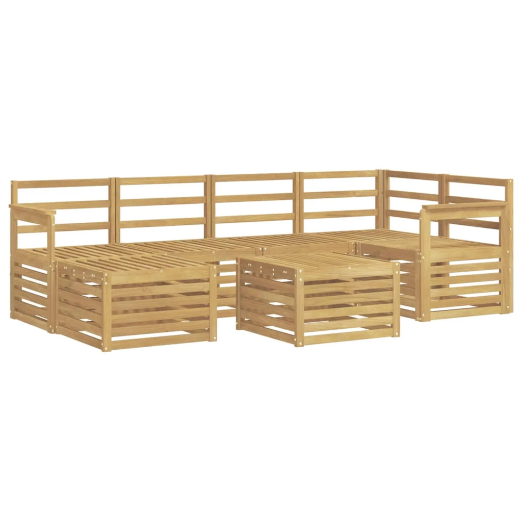 Set di divani da esterno 7 pcs Bianco Poliestere 3392139