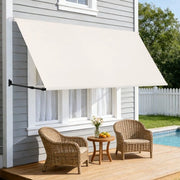 Ombrellone per balcone con sistema di apertura e chiusura a catena – 250x150 cm Beige