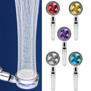 Soffione Turbo Doccia Alta Pressione Rotante Risparmio Idrico tasto STOP 82138
