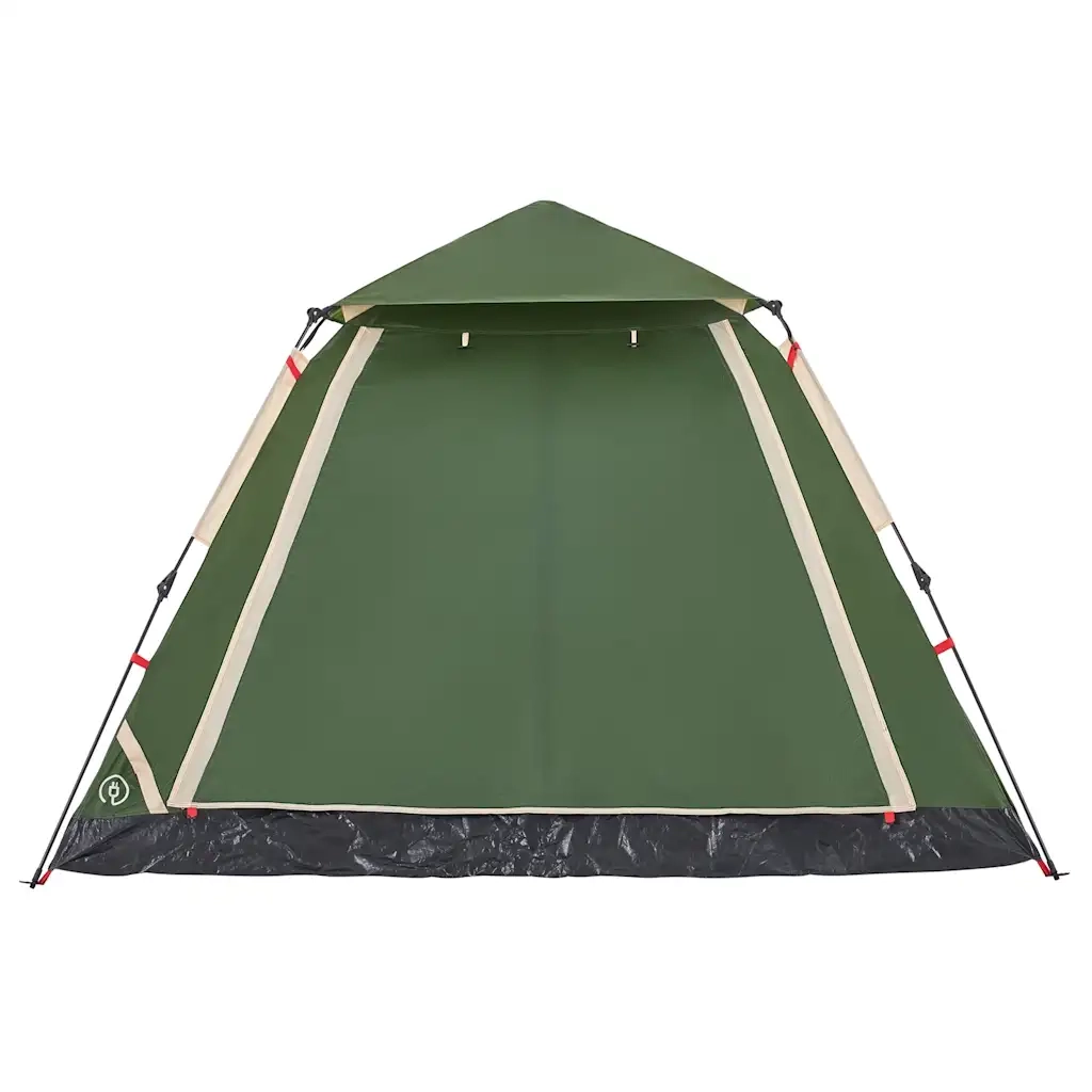 Tenda a Cupola da Campeggio 5 Persone Verde a Rilascio Rapido